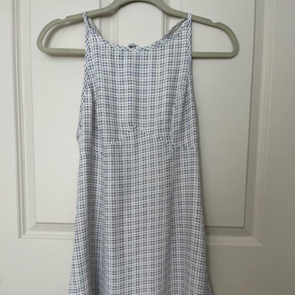 Urban Outfitters Mini Blue & White Gingham Print Dress Sz 6